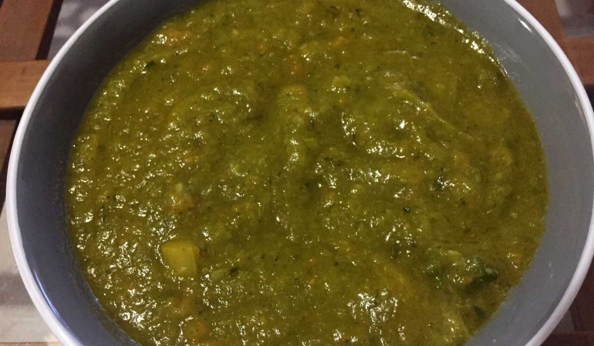 Soupe verte antillaise ou soupe "Z'habitants"