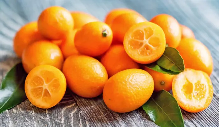Kumquats, including halved fruit