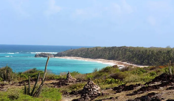 Vue aérienne de l'Anse Grosse Roche