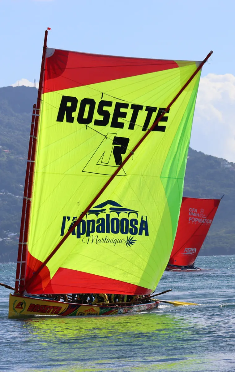 Yole Rosette in the foreground and GFA Caraïbes in the background