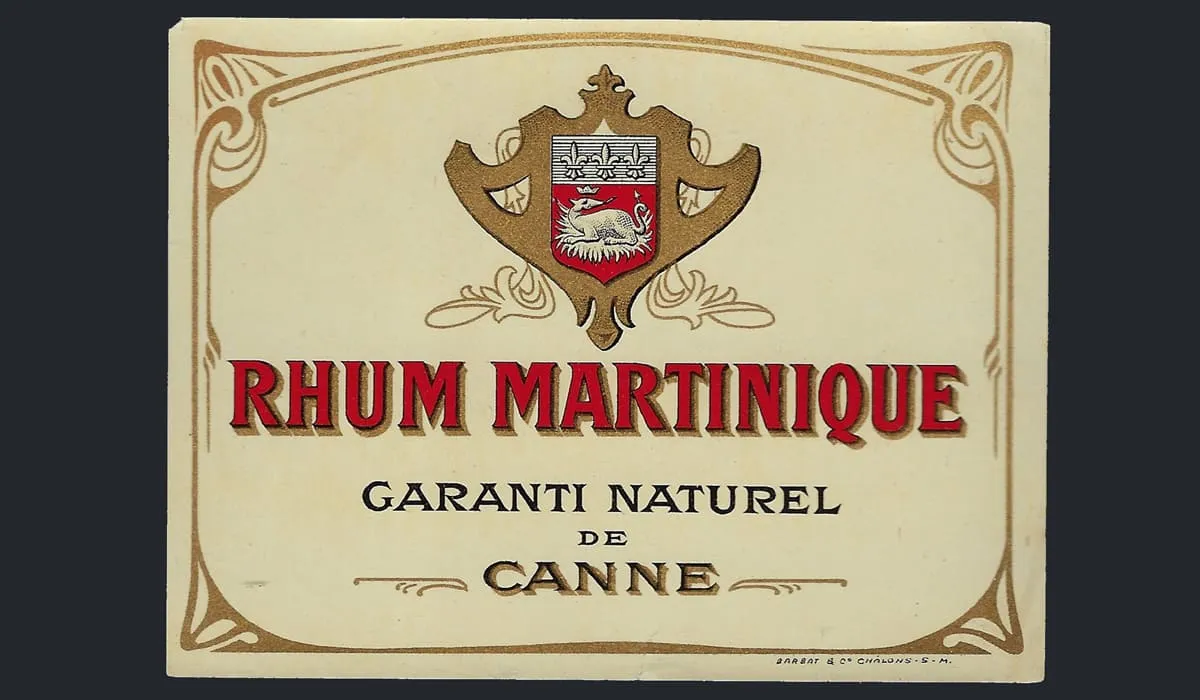 Ancienne affiche de rhum de la Martinique