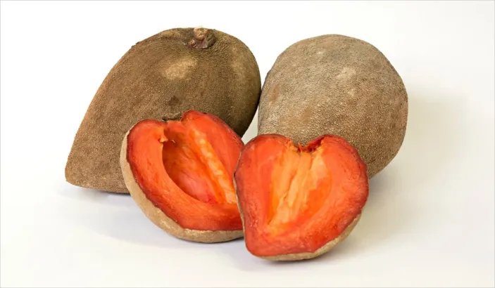 Sapote cut in half