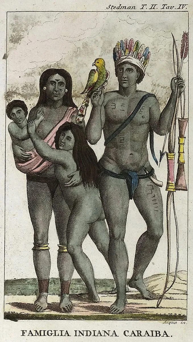 Famille d'Indiens Caraïbe